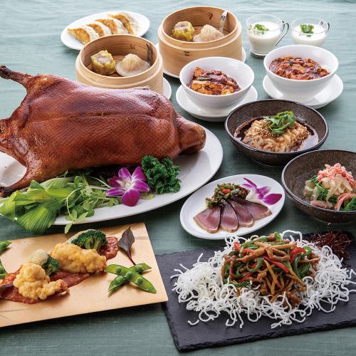 [All-you-can-drink included] 8 dishes including Peking duck and mapo tofu, 5,000 yen (royal course)