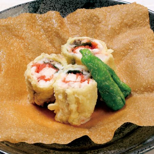 あじの長芋巻き揚げ