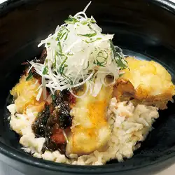 長芋と穴子天の特製海苔ソースがけ