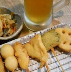 生ビール串かつセット