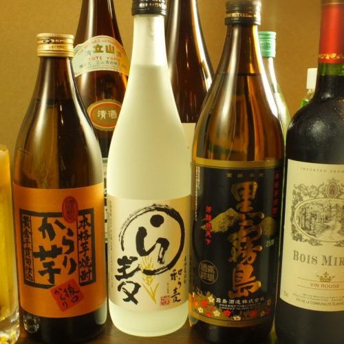ビール、焼酎、ワイン