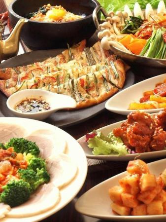 本格韓国料理！お勧め食べ飲み放題が3200円～　各種コース充実