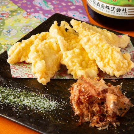 Toriya's chicken tempura ~Aosa salt and dried ponzu sauce~