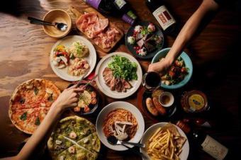 【プレミアムコース】180分飲み放題！30種から選べる名物ピザ＆生ハム盛合せなど全14品★4500円