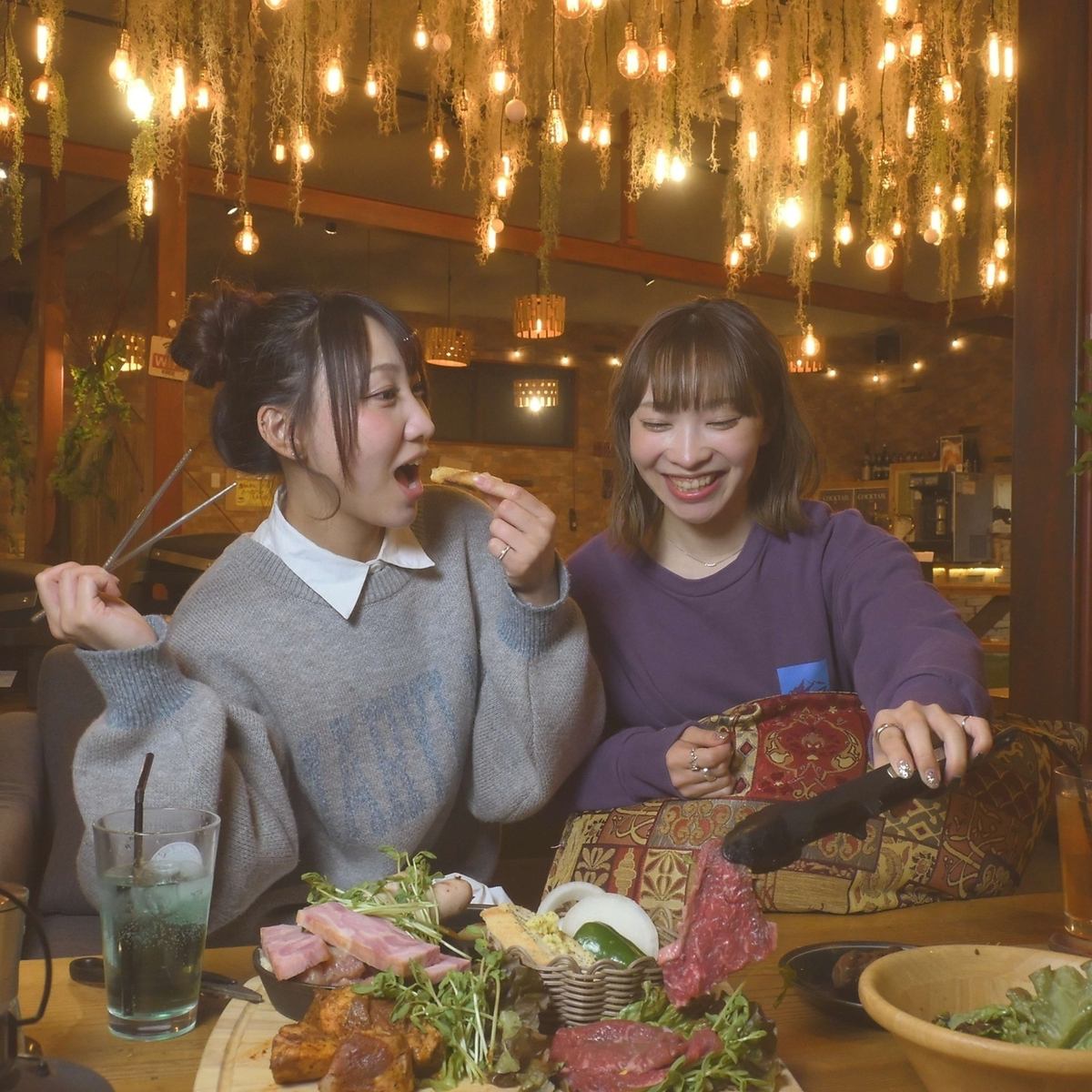 【 キャンプ×BBQ 】　屋内でアウトドア気分のBBQが楽しめる