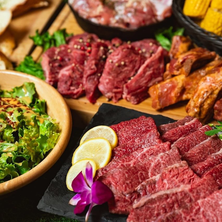 【캠프×BBQ】 실내에서 아웃도어 기분의 BBQ를 즐길 수 있다