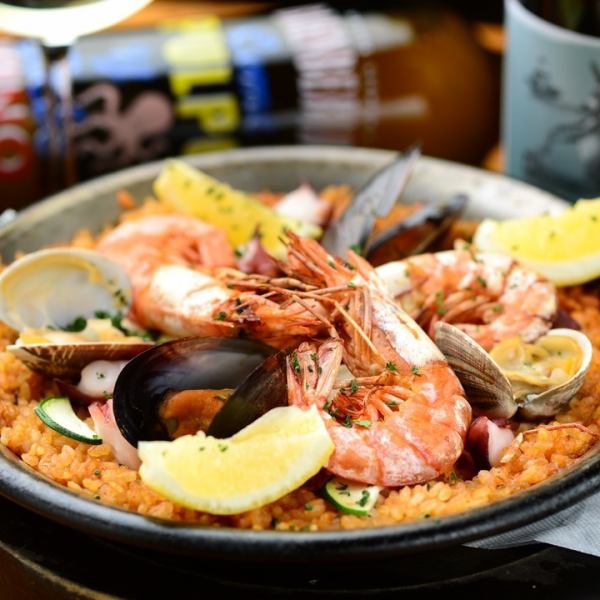 "BAR DECO" special!! Single dishes such as seafood paella are also available♪
