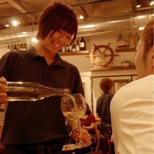 We have a large selection of abundant wines for drinking ♪