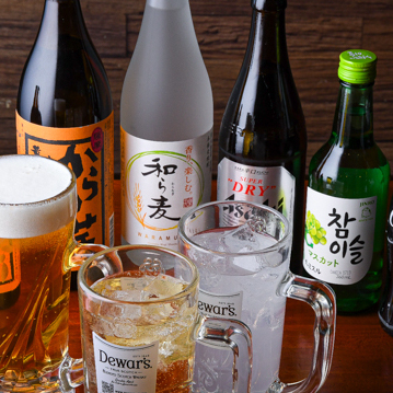 生ビールもOK!豊富な飲み放題と新鮮ホルモンで最高の宴会を。