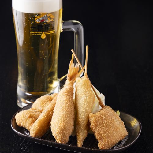 串かつ×お酒が相性抜群♪