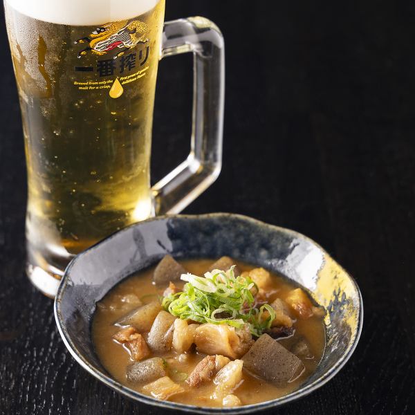 ≪ビールと相性抜群☆疲れた体にビールとどて煮が一番！≫ どて煮 ￥500（税込）