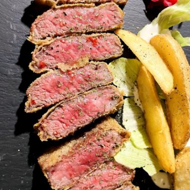 【ジューシー♪牛カツ】お料理8品+2時間スタンダード飲み放題付コース 4,500円(税込)