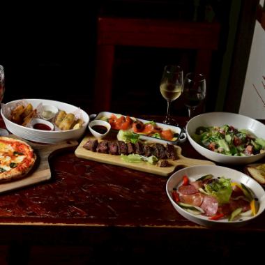 ★飲み放題３時間平日限定★メインがジューシー牛カツのお料理8品コース　4,500円（税込）