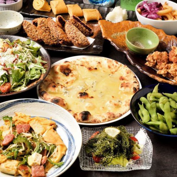 可以享用冲绳料理和引以为豪的其他特色菜的无限畅饮套餐♪