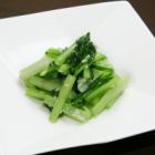 Stir-fried Edo greens with garlic