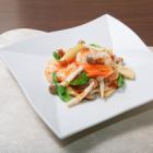 Stir-fried seasonal vegetables and shrimp with XO sauce