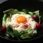 雲仙卵の卵白炒め 厳選野菜を添えて