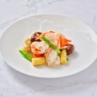 大海老と季節野菜の塩炒め