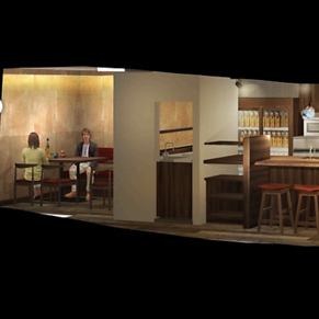 テーブル席は中央にパーテーションを設けており、半個室のようなプライベート空間でお食事を楽しめます。周りを気にせず、ゆったりと会話や食事を楽しめるため、デートや記念日、友人との食事にもぴったりです。グループでの利用も可能で、落ち着いた雰囲気の中、特別感のある時間を過ごせる空間となっています。