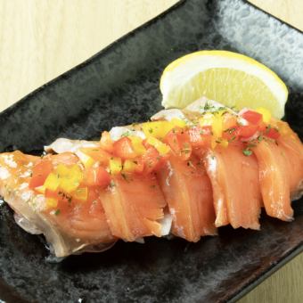 【2025年モダンコース】サーモンのカルパッチョ等9品＆生ビール付2H飲み放題　4500円(税込)