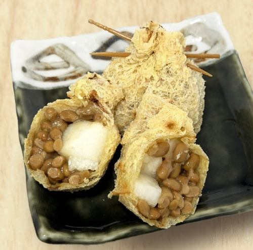 しらすと長芋入り納豆巾着