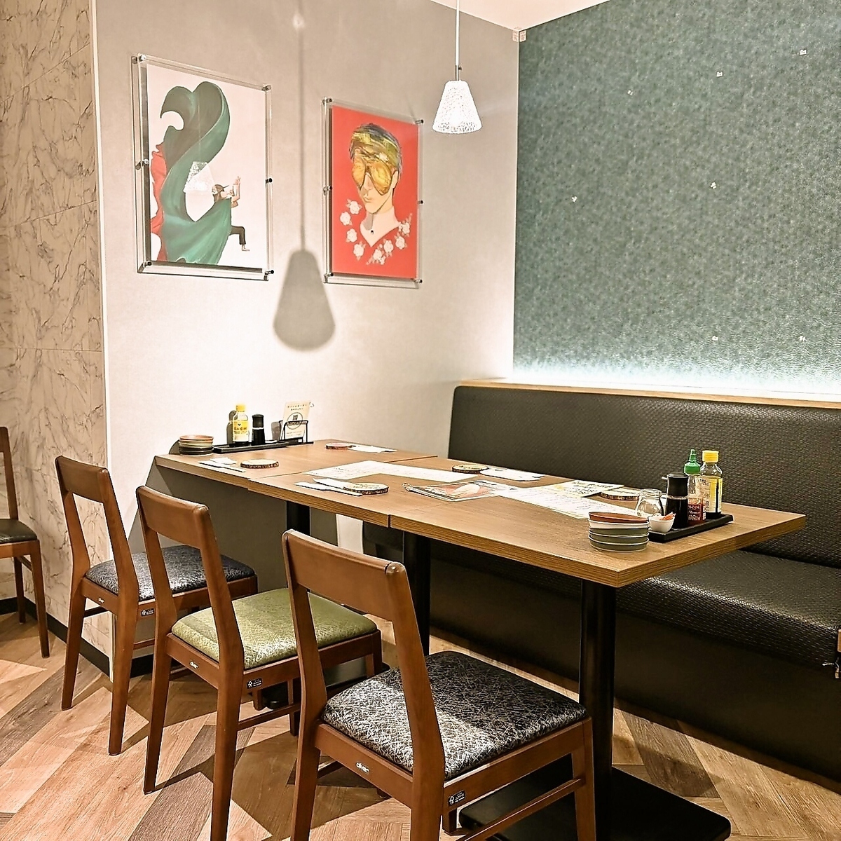 The stylish interior and soft lighting create a great atmosphere. Recommended for various occasions.