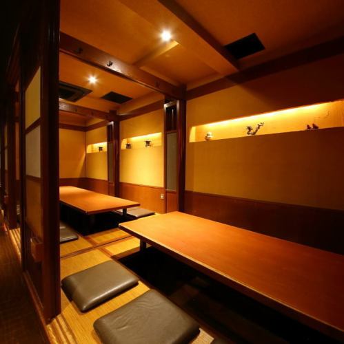 コース注文限定！落ち着いた空間の『掘りごたつVIP個室』.
