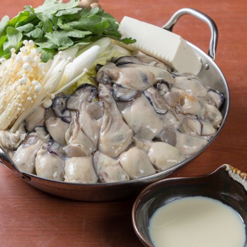 選べる2種のスープで味わう絶品「牡蠣鍋」♪