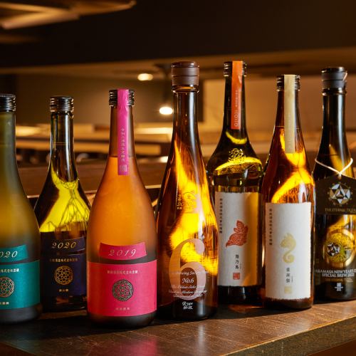 A wide selection of carefully selected sake