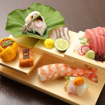 【神楽坂 ・歓送迎会 】完全個別提供｜季節のお料理全13品×日本酒18種× 3H飲放題付  9,800円 
