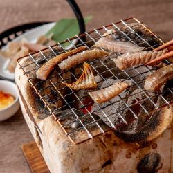 Dried raw stingray fins