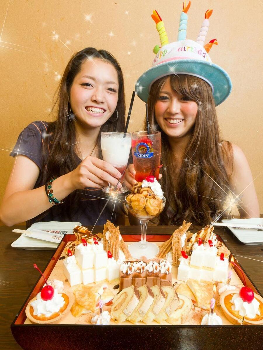 友達同士の誕生日会にピッタリ！飲み放題付き誕生日コースが登場