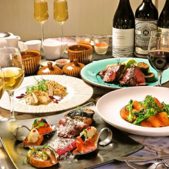 【SPECIALプラン】+2時間飲放題コース★生ビール2種、ワイン赤・白・ロゼ泡・白泡等充実の内容