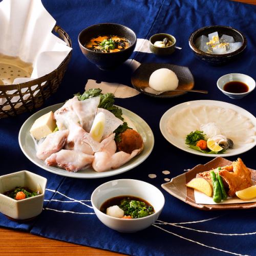 ◇2/20～3/8限定＜天然祭＞◇天然とらふぐを特別価格で！A5天然唐揚げ付き全7品12,000円→9,000円(税込)