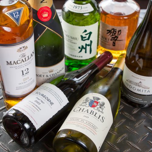 お料理に合うお酒を多彩にご用意！