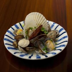 貝の酒蒸し