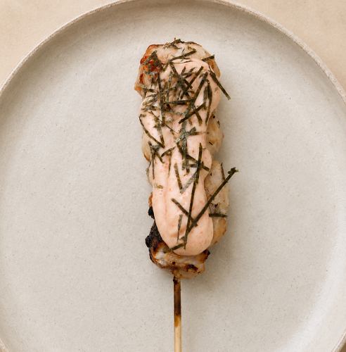 Chicken breast with mentaiko (spicy cod roe)