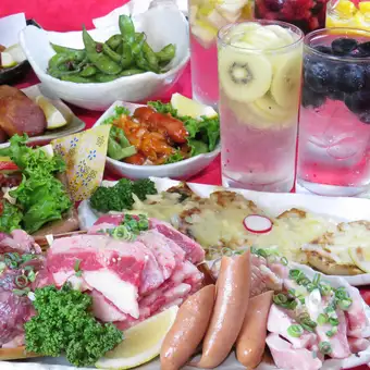 ☆学割☆【平日限定】焼肉など70種食べ放題+ソフドリ飲み放題[90分] ⇒女性2500/男性3000