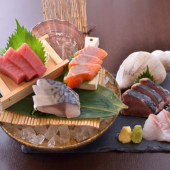 [Sanriku] Thick sliced sashimi (5 pieces)