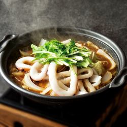 오징어 어부 구이 / 껍질이있는 아사리와 아오사의 도자기 찜