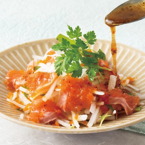 Crisp domestic salmon salad