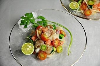 魚介のマリネ、セビーチェ風