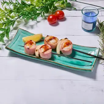 ベーコンロールホタテ串焼き