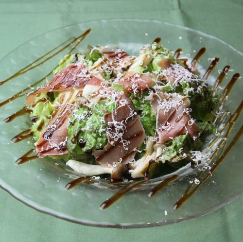 生ハムときのこのサラダ～バルサミコソース～