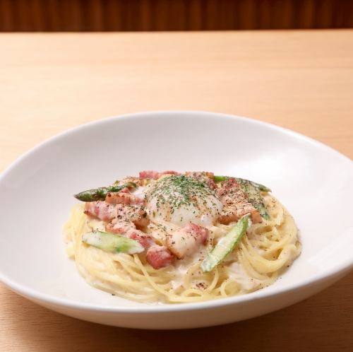 半熟卵のクリ～ミ～カルボナ～ラ