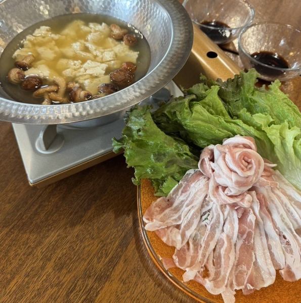 【うるまアグーしゃぶしゃぶコース】