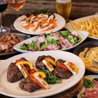 【外さない定番】飲み放題付 2種類のメインが付いた、センバキッチン定番のスタンダードコース