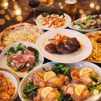 【特選牛を堪能】飲み放題付 Wメイン!! 大山鶏グリルと十勝牛ランプステーキ プレミアムコース