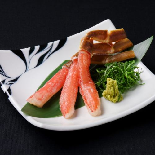 Crab sashimi
