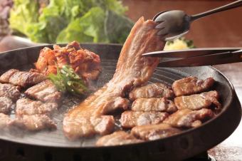 [Meat]◆All-you-can-eat samgyeopsal set!◆All-you-can-drink alcohol included!3,980 yen